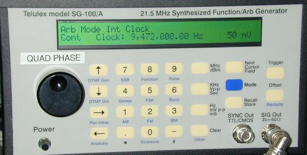 frequency generator front panel